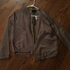 Banana Republic army green satin jacket